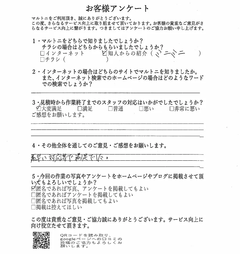 愛知健名古屋市北区　H様　遺品整理